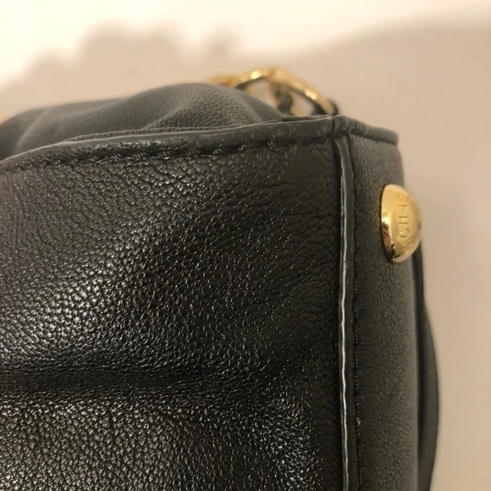 Michael kors black leather Hamilton bag